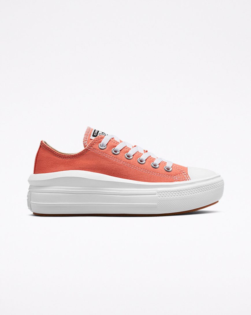 Dámské Boty Na Platformy Converse Chuck Taylor All Star Move Nízké Oranžové Bílé | CZ RSLH75